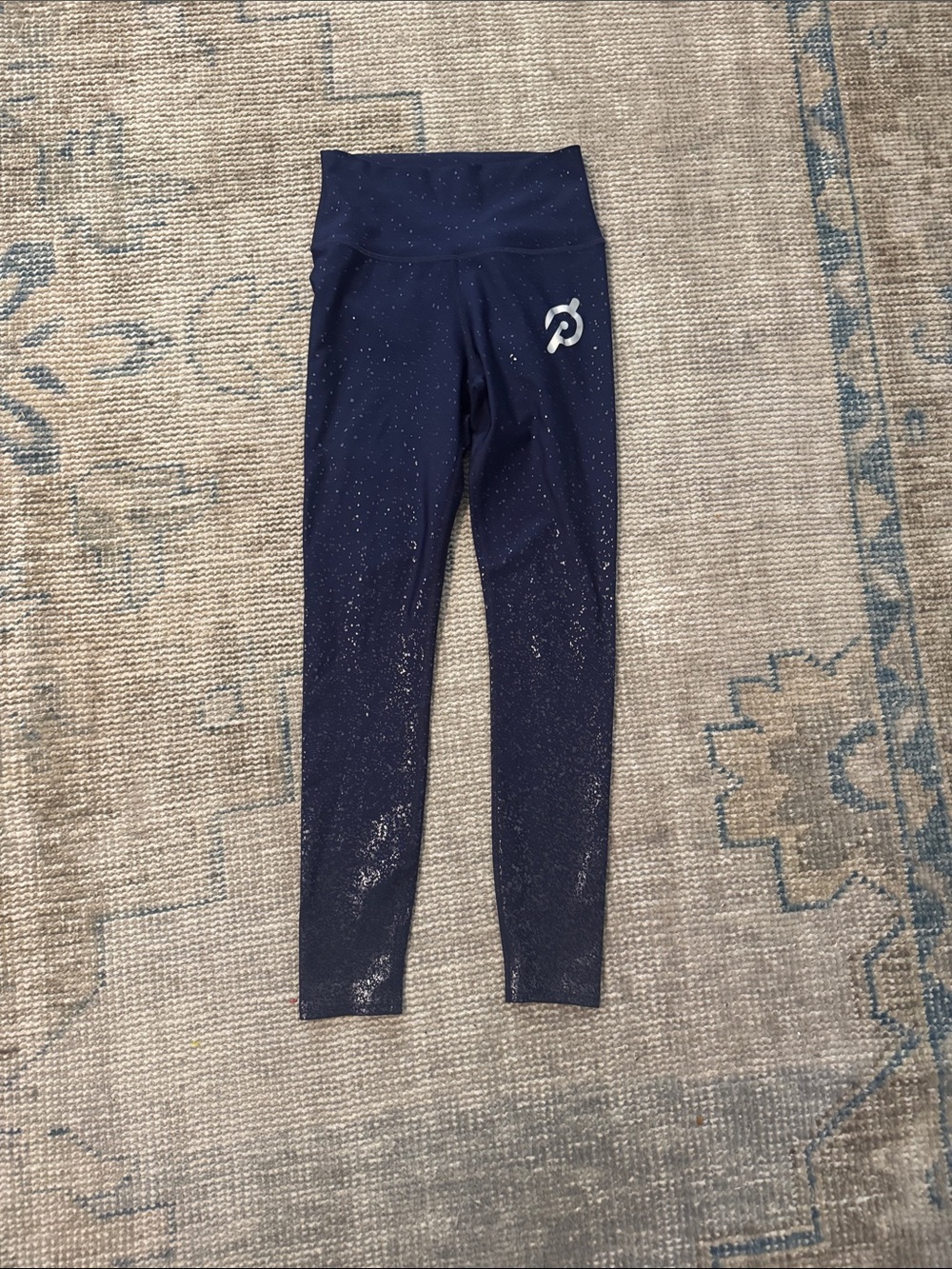 Peloton Navy Leggings with Reflective Logo